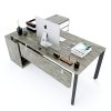 HBTA022 - Bàn giám đốc 180x160cm hệ Trian chân sắt tam giác