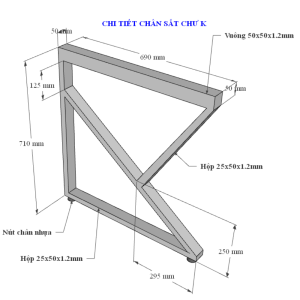 Bàn làm việc 160x70cm gỗ Plywood melamin vân sồi chân sắt hệ Kconcept HBKC032