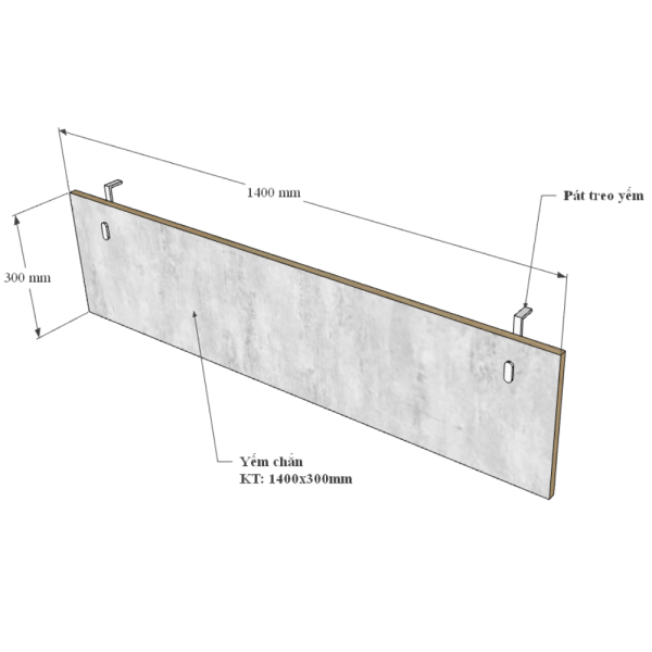 Bàn làm việc 140x150cm gỗ Plywood phủ melamin chân sắt Cone HBCO038