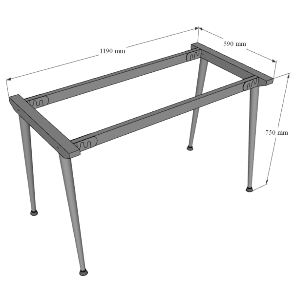 Bàn làm việc 120x60cm gỗ Plywood phủ melamin chân sắt CONE HBCO032