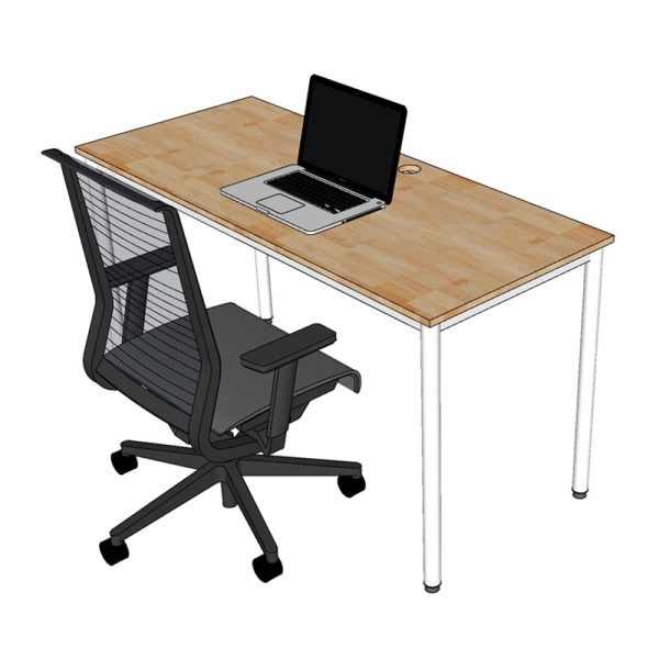 Bàn làm việc 140x60cm gỗ tự nhiên hệ OMA HBOM003