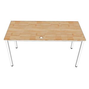 Bàn làm việc 140x60cm gỗ tự nhiên hệ OMA HBOM003