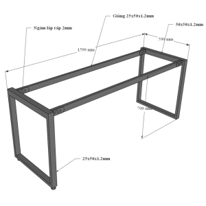 Bàn làm việc 160x60cm gỗ tràm hệ Wooden HBWD035