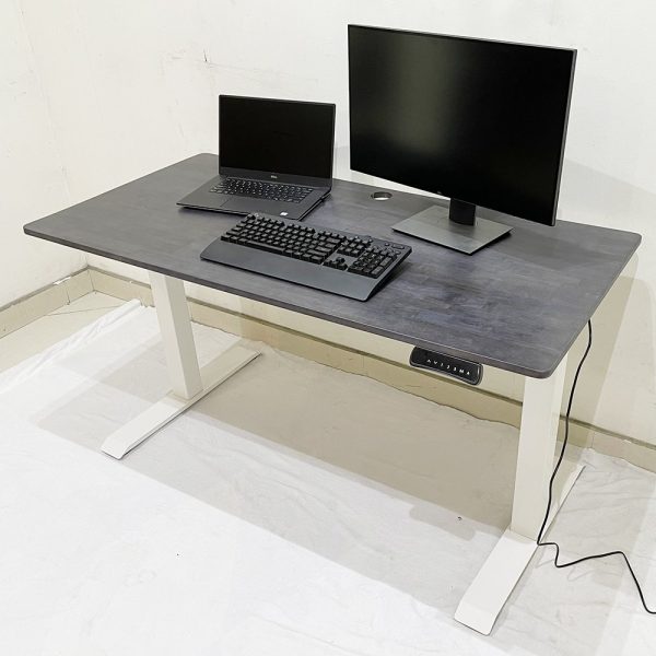 Bàn FlexiDesk mặt gỗ cao su 2 khớp chỉnh điện FLD001