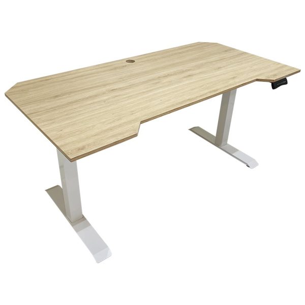 Bàn nâng hạ FlexiDesk gỗ Plywood vân sồi 2 khớp chỉnh điện FLD004