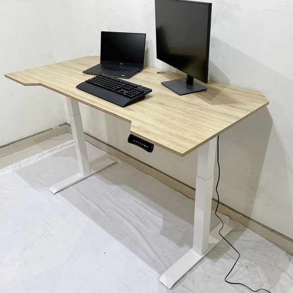 Bàn nâng hạ FlexiDesk gỗ Plywood vân sồi 2 khớp chỉnh điện FLD004
