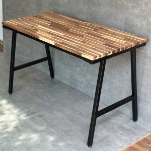 Bàn làm việc 120x60cm gỗ tràm chân sắt chữ A hệ Minimal SPD68201