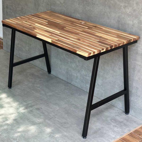 Bàn làm việc 120x60cm gỗ tràm chân sắt chữ A hệ Minimal SPD68201