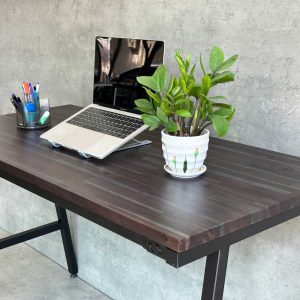 Bàn làm việc 120x60cm gỗ tràm chân sắt chữ A hệ Minimal SPD68201