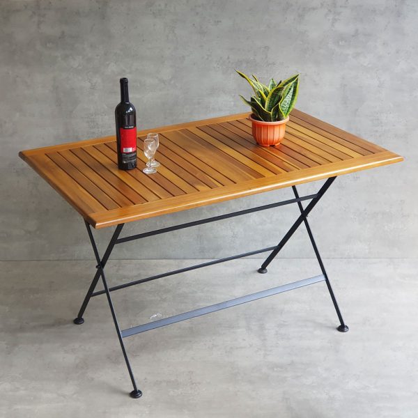 Bàn ngoài trời xếp gọn REFORD 120x75cm gỗ tràm  CFD68075