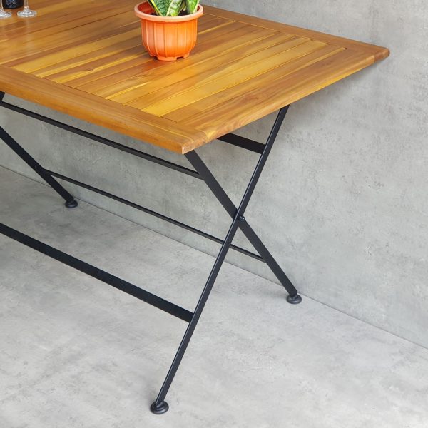 Bàn ngoài trời xếp gọn REFORD 120x75cm gỗ tràm  CFD68075