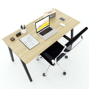 Bàn nhân viên 140x70cm gỗ Plywood hệ PLY chân sắt lắp ráp HBPL005