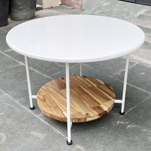 Bàn Sofa Olivia 2 tầng chân sắt TT68132