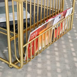 Bàn sofa mặt đá khung sơn màu vàng đồng TT68189