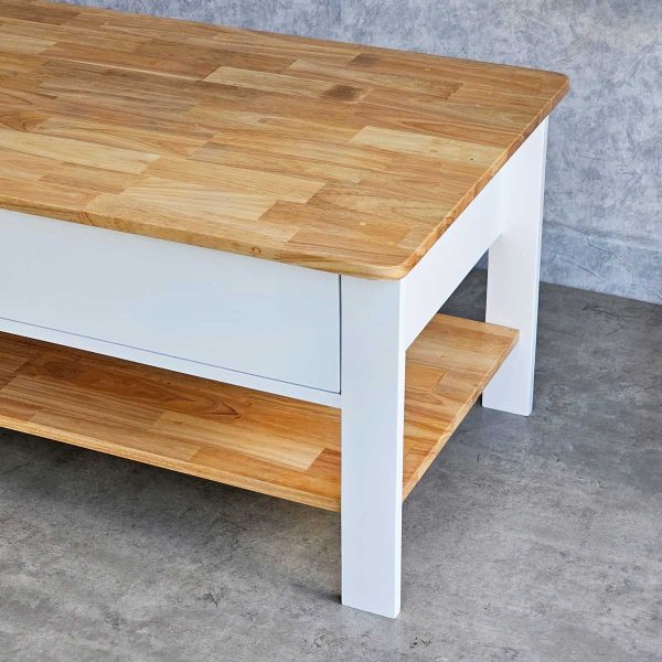 Bàn sofa chữ nhật 125x62cm gỗ cao su TT68278