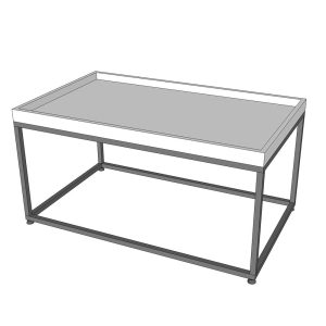 Bàn sofa chữ nhật mặt gỗ chân sắt TT68200