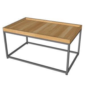 Bàn sofa chữ nhật mặt gỗ chân sắt TT68200