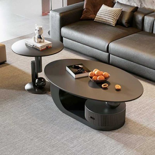 Bàn sofa đôi mặt đá chân sắt TT68288