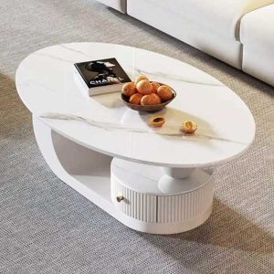 Bàn sofa đôi mặt đá chân sắt TT68288