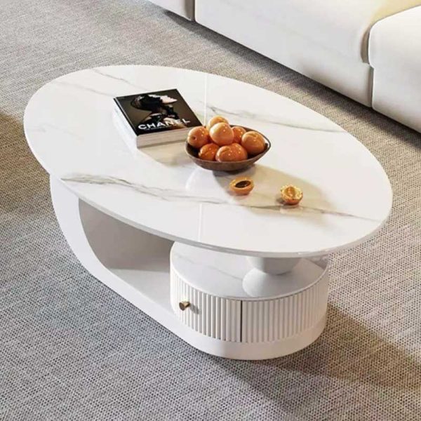 Bàn sofa đôi mặt đá chân sắt TT68288