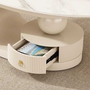 Bàn sofa đôi mặt đá chân sắt TT68288