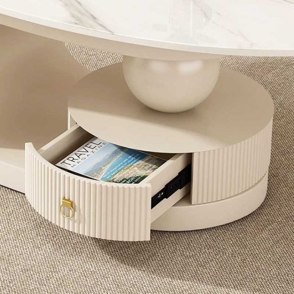 Bàn sofa đôi mặt đá chân sắt TT68288