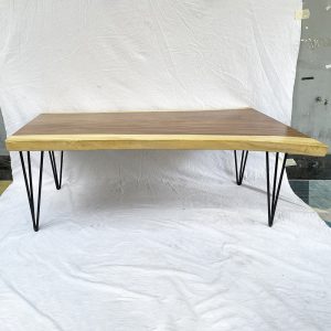 Bàn sofa Gỗ Me Tây Nguyên Tấm 120x60cm chân HairPin BMT065