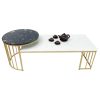 Bàn sofa mặt đá khung sơn màu vàng TT68179