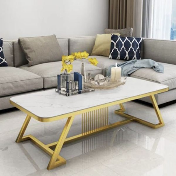 Bàn sofa bàn trà mặt đá chân sắt TT68231