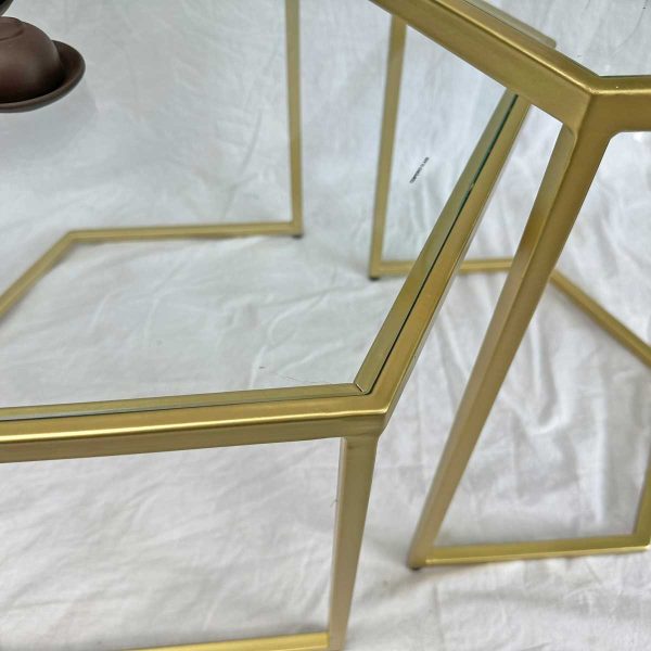 Bàn sofa lắp ghép mặt kính khung sắt sơn tĩnh điện TT68239