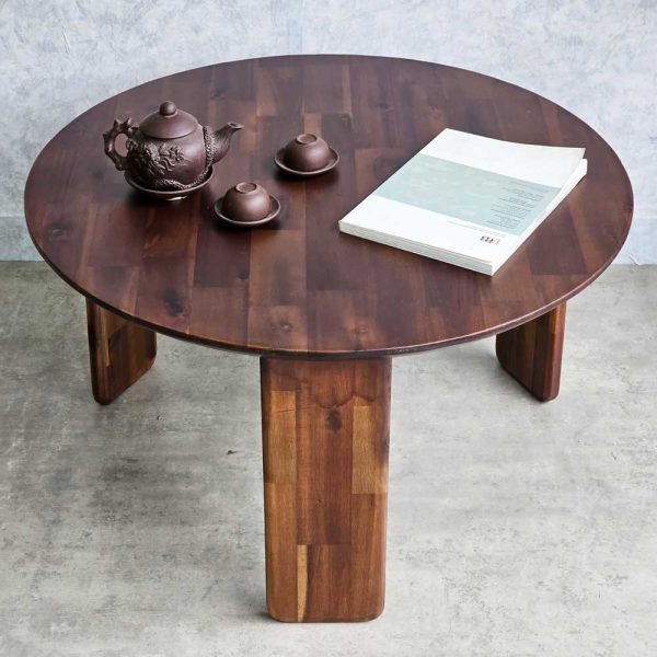 Bàn sofa tròn đk 80cm gỗ tràm TT68283