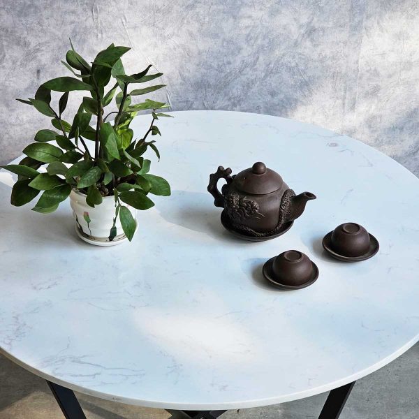 Bàn sofa tròn mặt đá chân sắt TT68188