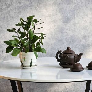 Bàn sofa tròn mặt đá chân sắt TT68188