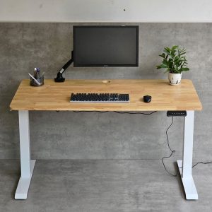 Bàn FlexiDesk mặt gỗ cao su 2 khớp chỉnh điện FLD001