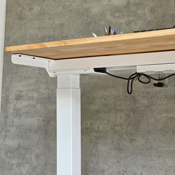 Bàn FlexiDesk mặt gỗ cao su 2 khớp chỉnh điện FLD001