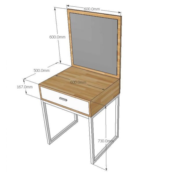 kích thước bàn trang điểm
