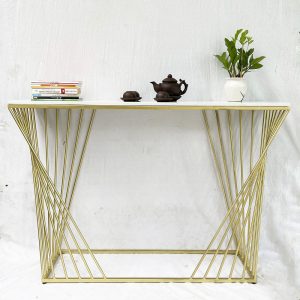 Bàn trang trí RANI mặt đá khung sắt CST027