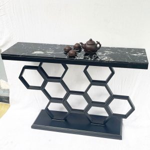 Bàn Console trang trí BEE khung sắt mặt đá CST029