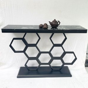 Bàn Console trang trí BEE khung sắt mặt đá CST029