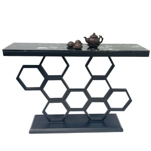 Bàn Console trang trí BEE khung sắt mặt đá CST029