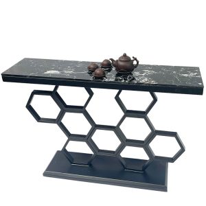 Bàn Console trang trí BEE khung sắt mặt đá CST029