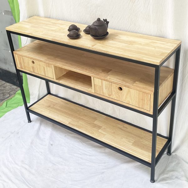 Bàn console, bàn trang trí 3 tầng có ngăn kéo CST015