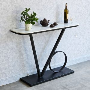 Bàn trang trí VO mặt đá chân sắt CST032
