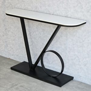 Bàn trang trí VO 120x30x85cm mặt đá chân sắt CST032