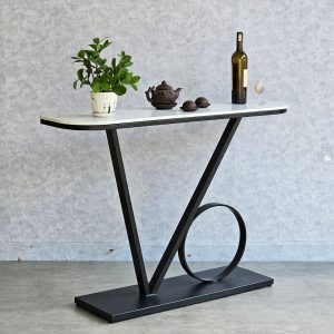 Bàn trang trí VO mặt đá chân sắt CST032