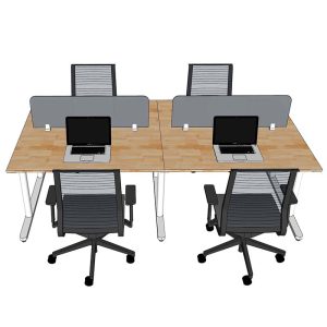 Bàn cụm văn phòng 4 chỗ ngồi hệ TIO - HBTO009