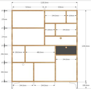 Kệ sách trang trí APEX gỗ cao su KTB68063