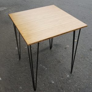 Bàn CafeBamboo vuông 60cm chân Hairpin CFB014