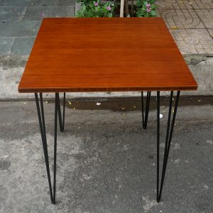 Bàn CafeBamboo vuông 60cm chân Hairpin CFB014