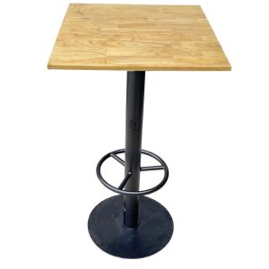Combo Bàn Bar Vuông 60cm Và 2 Ghế Bar Có Lưng Tựa CBCF068